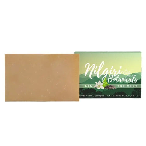 Savon Nilgiri-Thé Vert et Lys 115g– Savon Naturel –Kerala Nature