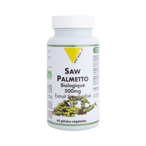 Saw Palmetto Organic-500mg-60 capsules-Vit'all+