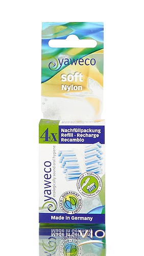 Tête de rechange brosse à dents Nylon Soft-x4-Yaweco