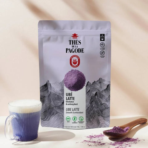 présentation Ubé Latte 80g Thés de la Pagode | Igname violette, sans caféine, vegan
