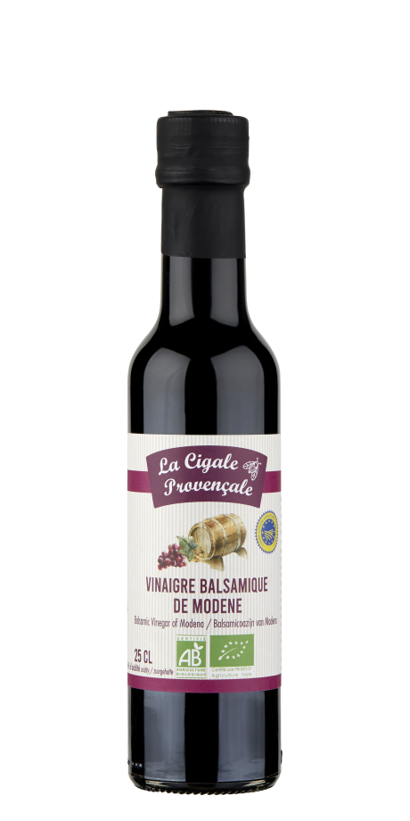 Vinaigre Balsamique Bio de Modène-250ml-La cigale Provençale