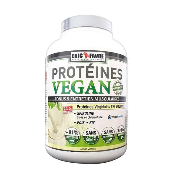 Eric Favre Protéines Vegan-750g-vanille - Boutique Pleine-Forme 