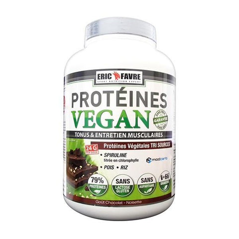 Eric Favre Protéines Vegan-750g-Chocolat noisette - Boutique Pleine-Forme 