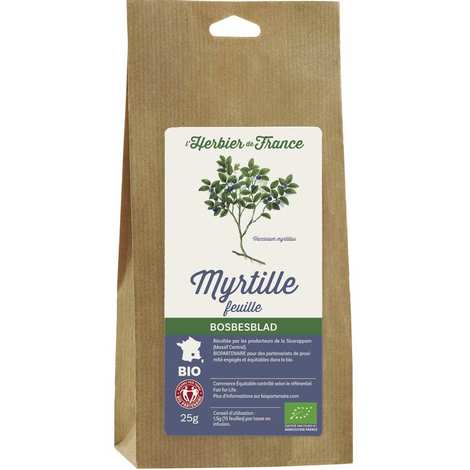 myrtille en feuilles bio-25g-Herbier de France - Boutique Pleine-Forme 