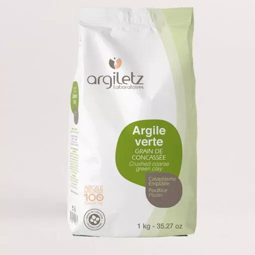 Argile verte concassée-1 ou 3kg-Argiletz
