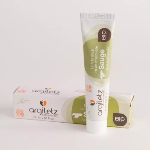 Dentifrice argile verte et Sauge Bio-75 ml-Argiletz