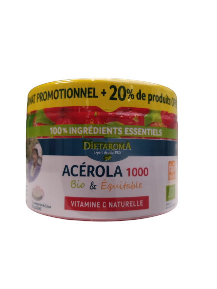 Acérola 1000 Bio-offre spéciale 72 comprimés-Dietaroma