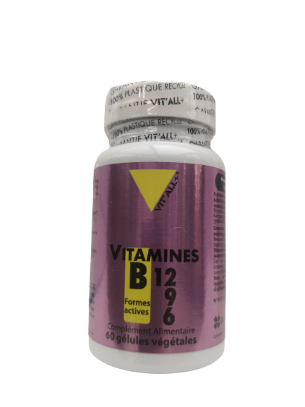 B12 and B9 active forms -60 capsules-Vit'all+