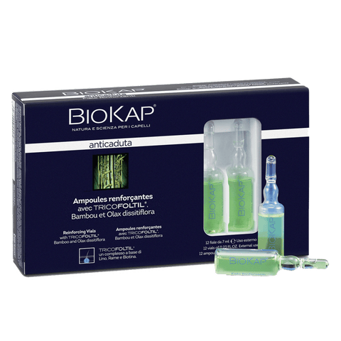Tratamiento fortalecedor anticaída-12 ampollas-Biokap