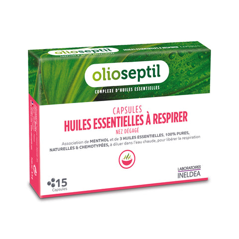 HUILES ESSENTIELLES À RESPIRER-15 capsules-Olioseptil