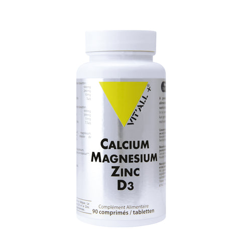 Calcium Magnésium Zinc D3-90 comprimés-Vit'all+