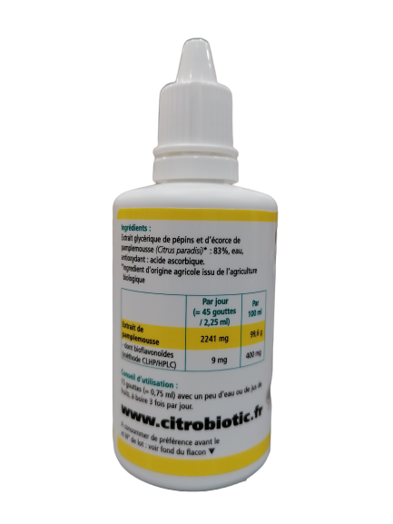CitroBiotic®-extrait de pépins et d'écorce de Pamplemousse bio