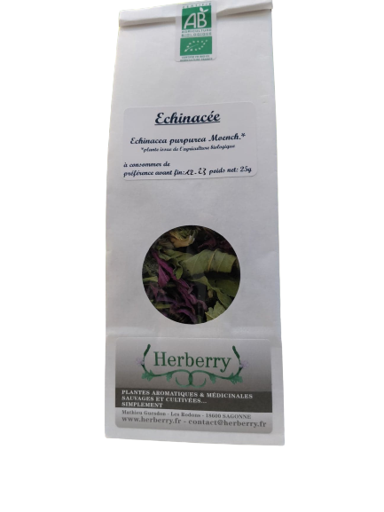 Echinacée pourpre Bio pour tisanes-25g-Herberry