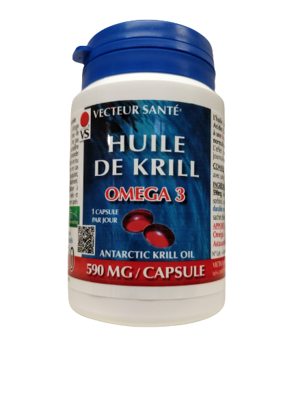 Krill oil 500 mg-30 capsules-Health vector