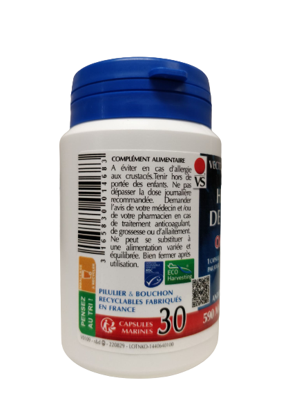 Krill oil 500 mg-30 capsules-Health vector