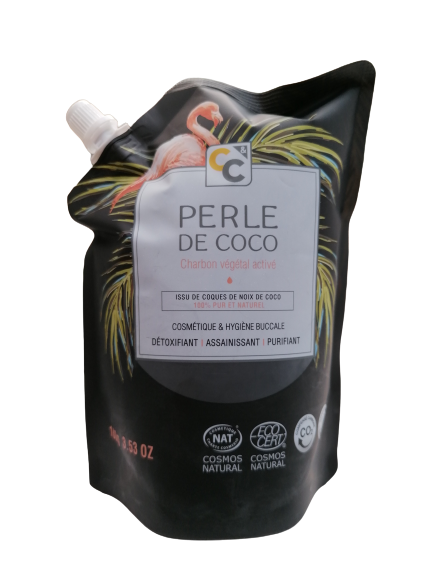 Organic activated vegetable charcoal with coconut pearl-100g-Comptoirs et Compagnies