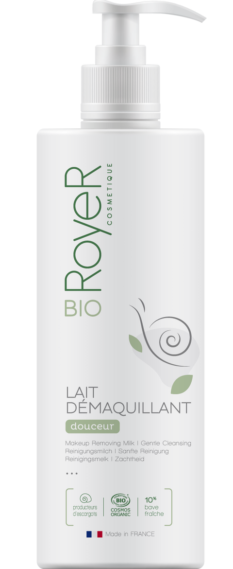 Organic make-up remover milk with snail slime - 190 ml - Royer cosmetic