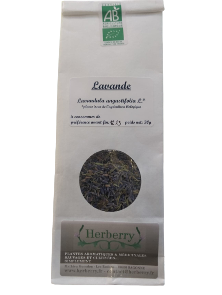 Organic Lavender for herbal teas-25g-Herberry