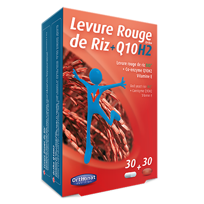 Levure rouge de riz + Q10 H2-60 gélules-Orthonat