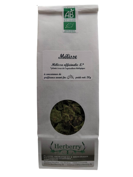 Mélisse feuilles pour infusion-20g-Herberry