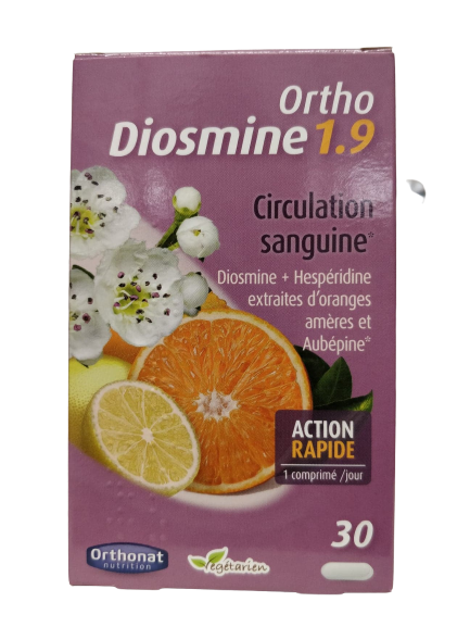 Ortho diosmina 1.9 - Circulación sanguínea - 30 comprimidos - Orthonat