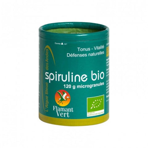 Organic Spirulina-120g microgranules-Green Flamingo