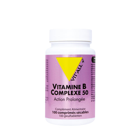 Vitamine B Complexe 50 Action Prolongée-100 gélules + Vit'all