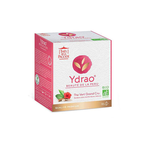 Ydrao-Organic green tea for the skin-18 bags-Tés de la Pagode