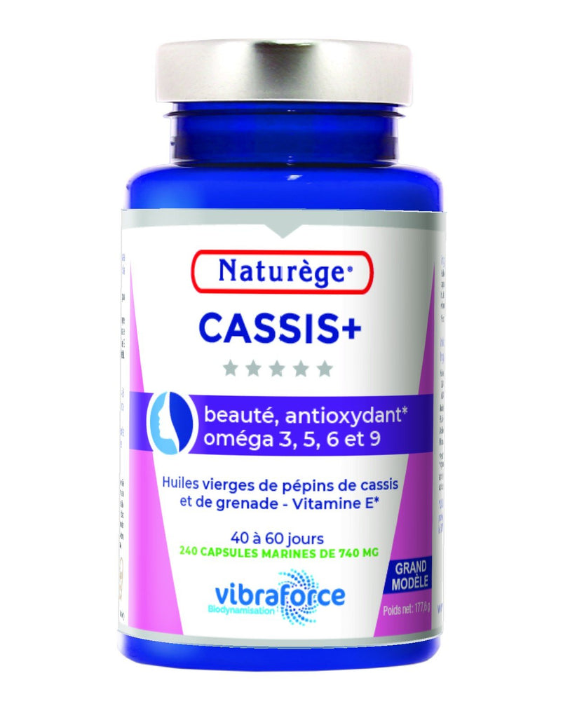Cassis+-Pépins de cassis-120 capsules-Naturege - Boutique Pleine-Forme 