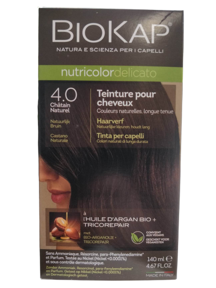 Nutricolor Delicato 4.0 Natural Brown Hair Color - 140 ml - Biokap