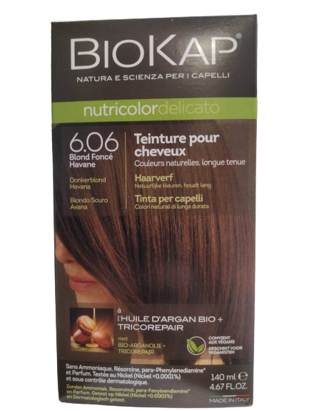 Coloration Nutricolor Delicato 6.06 Blond Foncé Savane-140 ml-Biokap