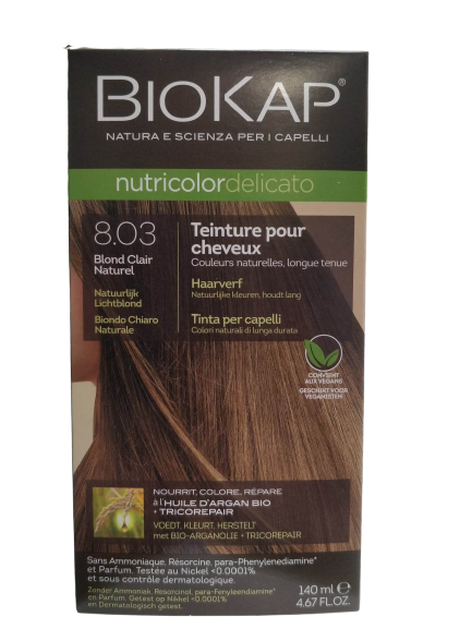 Nutricolor Delicato Hair Color 8.03-Natural Light Blonde-140ml-Biokap