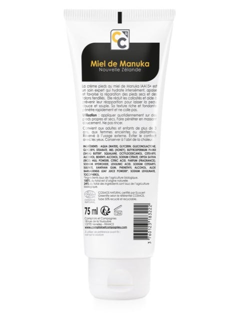 Organic restorative foot cream with Manuka-IAA 15+-75ml-Comptoirs et Compagnies