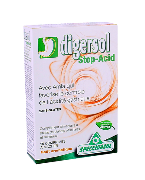 Digersol-Stop Acide-20 comprimés à sucer-Specchiasol