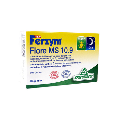 Ferzym Flore MS 10.9 - 40 gélules-Specchiasol - [shop_name1. Phytospagyrie N°15  Stimulant physique et mental -300ml-Vecteur energy]