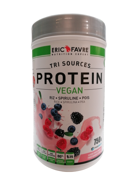 Protéines végétales fruits rouges-750g-Eric Favre