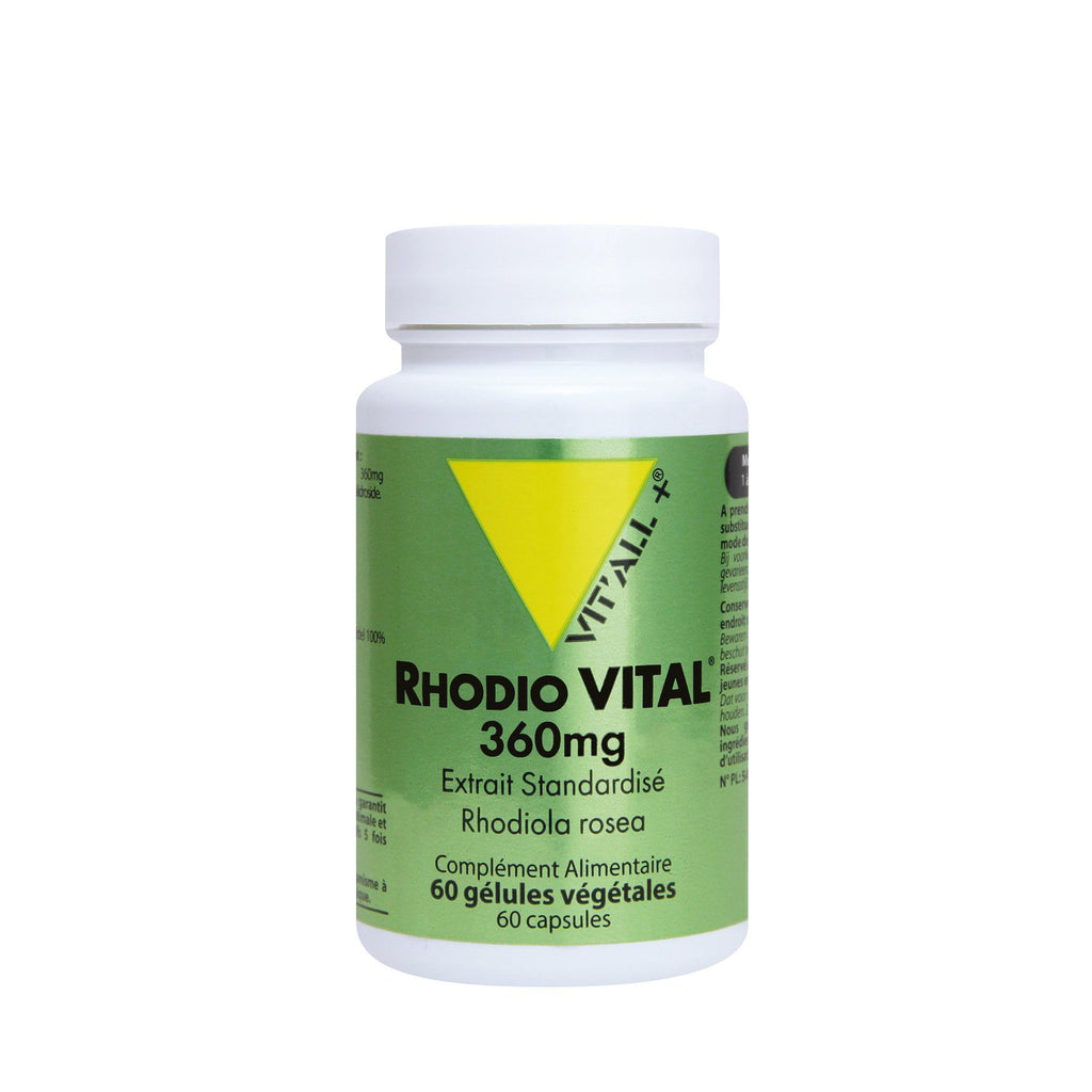 Rhodio Vital 360mg- 60 gélules végétales-Vit'all+