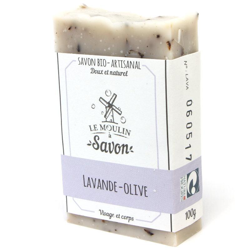 savon solide Lavande-olive-100g-Le moulin à savon - Boutique Pleine-Forme 