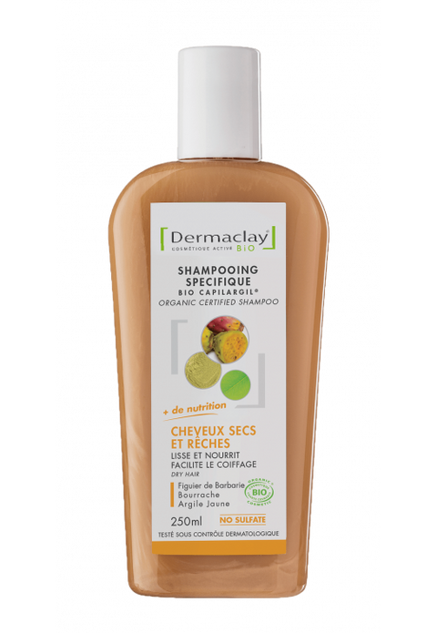 Organic clay shampoo-Dry &amp; Rough Hair-250ml-Dermaclay