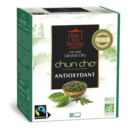 Organic Chun Cha green tea-30 bags-Tés de la Pagode