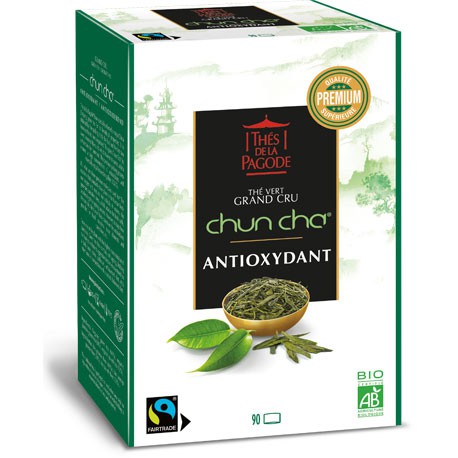 Organic Chun Cha green tea-30 bags-Tés de la Pagode