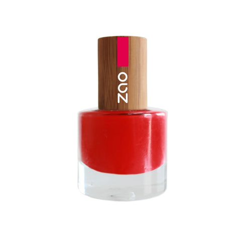 Vernis à ongles Bio - 650 Rouge carmin- 8 ml - Zao Make-up - Boutique Pleine-Forme 
