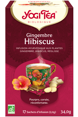 Infusion Gingembre Hibiscus-17 sachets-Yogi Tea